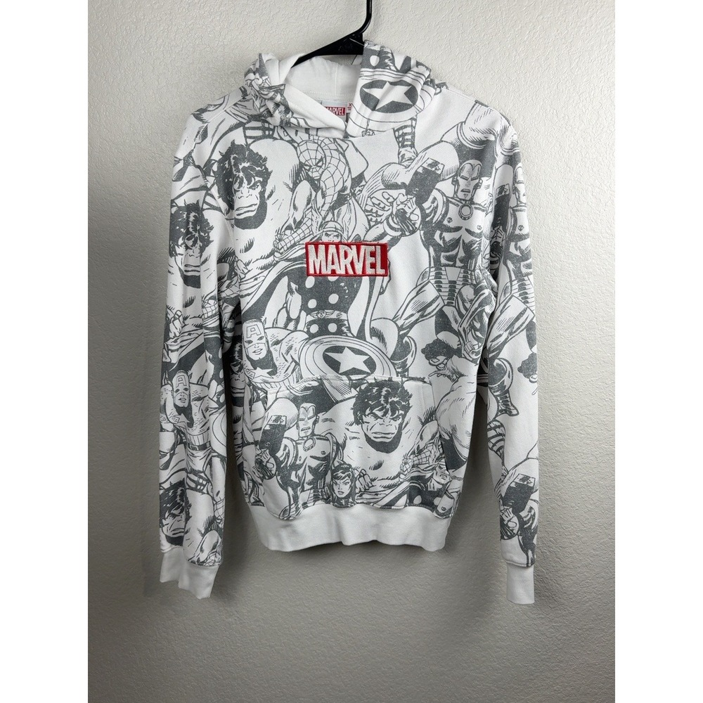 Marvel Avengers Women's XS Graphic Hoodie All Over Comic Print Pullover